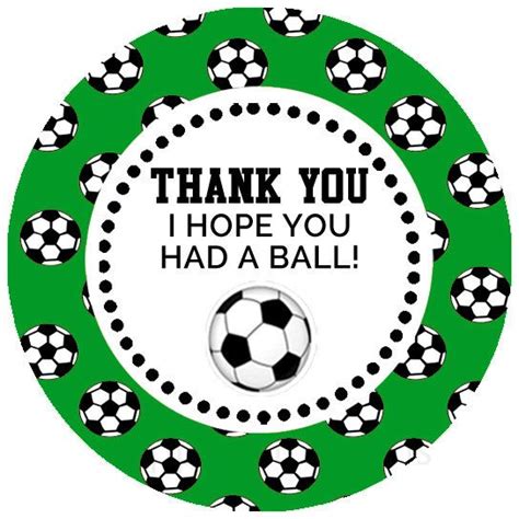 printable soccer party favor tags stickers  happydotdesign joshua