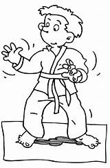 Judo Kleurplatenwereld Karate sketch template