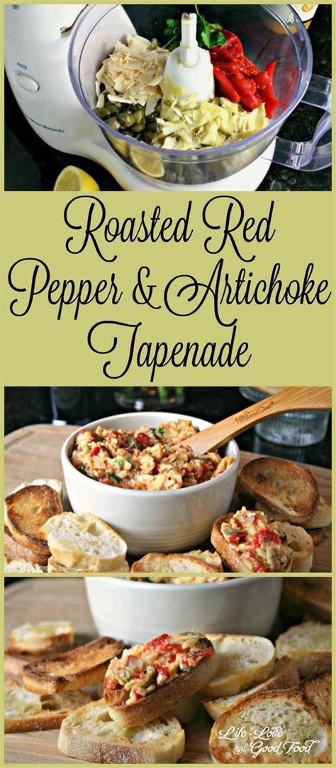 roasted red pepper and artichoke tapenade life love