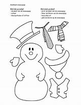 Sneeuwpop Aankleden Tekenen Sneeuw Op Crafts Wasco Opplakken Knutselen sketch template