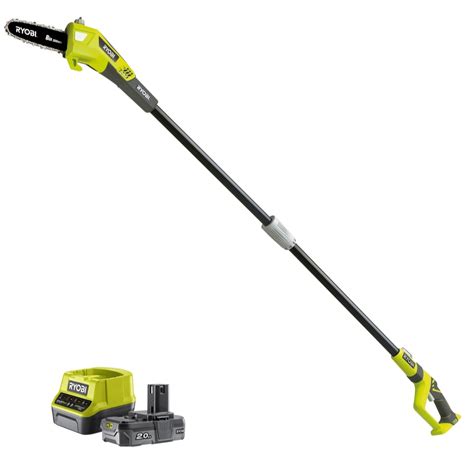 Ryobi 18v One Cordless Pole Pruner With Fast Charger And 2 0ah Battery