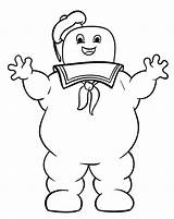 Ghostbusters Coloring Marshmallow Puft Ausdrucken Sketchok Malvorlagen sketch template