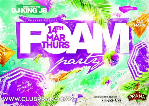 spring break foam party club prana
