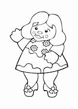 Doll Coloring Pages Large sketch template