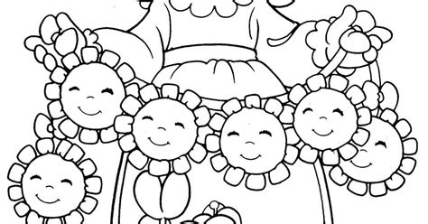spring girl coloring pages