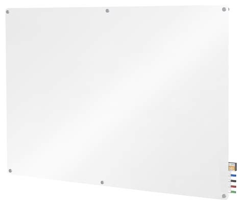 Glass Dry Erase Board 72” X 48” With Silver Standoffs