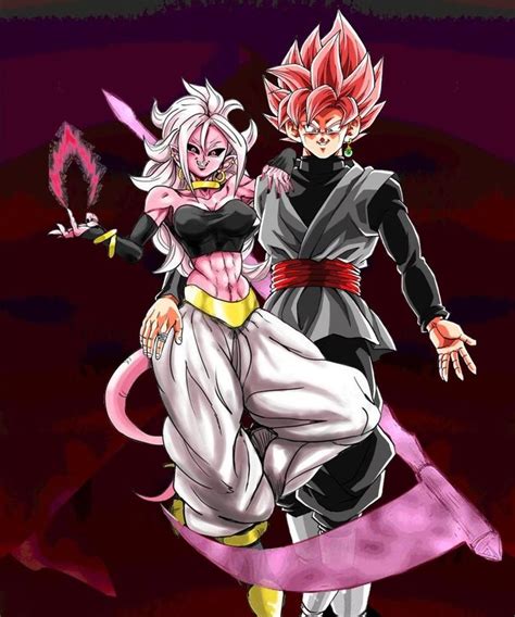 Majin Android 21 And Goku Black Rose Dragon Ball