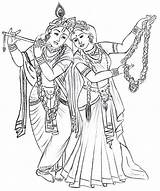 Krishna Drawing Line Radha Painting Glass Outline Lord Drawings Pencil Sketches Designs Divine Choose Board Getdrawings Hindu sketch template