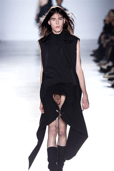 rick owens sends penises down the catwalk for his aw15 menswear collection