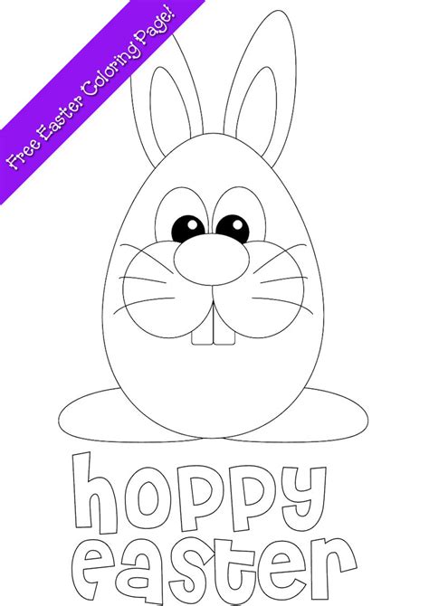 easter bunny coloring page  printable
