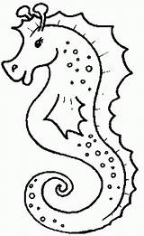 Coloring Seahorse Pages Sea Horse Printable Drawing Outline Color Print Cartoon Seahorses Kids Artistic Version Worksheet Animals Life Cute Patterns sketch template