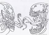 Carnage Venom Heads Symbiote Ausmalbilder Xcolorings Symbiotes Genderless sketch template