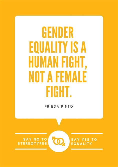 orange speech bubble gender equality quote poster gender equality
