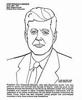 Presidents Coloring Pages John President Kennedy Printables Usa sketch template