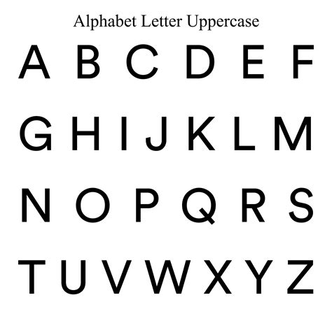 printable upper case alphabet template