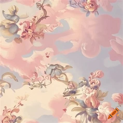 pastel rococo wallpaper