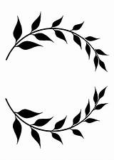 Leaf Crown Laurel Coloring Clip Edupics Clipart sketch template