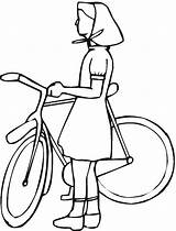 Kolorowanka Kolorowanki Rowerem Colorear Rower Rowerze Dziewczyna Dziewczynka Campesina Jazda Bicicletta Wiejska Druku Która Stampare Bici Ragazza Pobliskiego Sklepu Oto sketch template