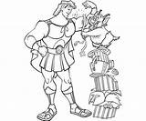 Hercules Meg Pages Coloring Getcolorings Color sketch template