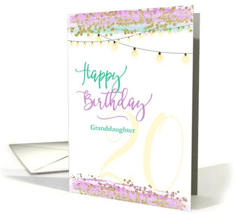 happy  birthday granddaughter modern watercolor card