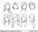 Coloring Pages Girl Hairstyle Hair Drawing Step Face Template Manga Getcolorings Paintingvalley Color Print sketch template