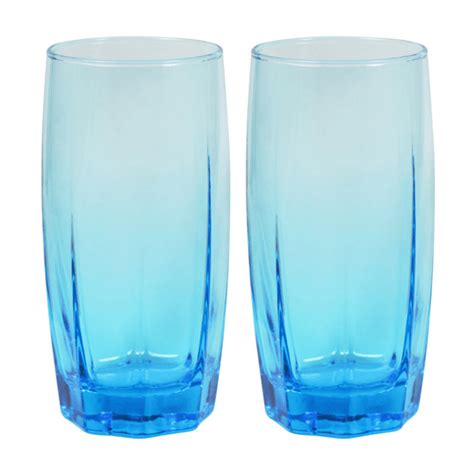 Drinking Glasses 16 Oz Sky Blue 6 Glass Tumblers 2 Pack Walmart
