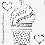 Ice Cream Coloring Printable Pages Getcolorings Print Cone sketch template