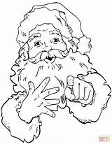 Santa Claus Coloring Finger Pages Pointing Noel Christmas Drawing Printable December Popular sketch template