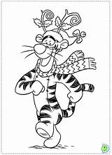 Tigger Coloring Pages Christmas Dinokids Disney Close Sheets Cakechooser sketch template