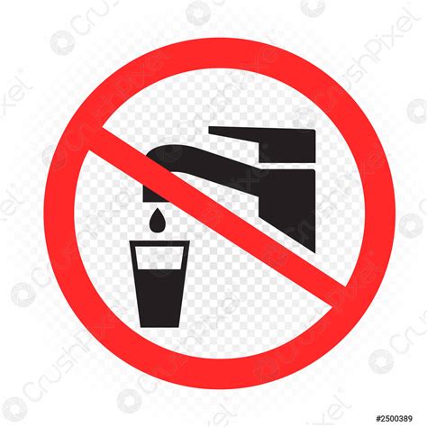 prohibition sign   water  tap stock vector crushpixel