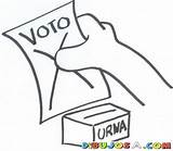 Elecciones Voto Derecho Votaciones Síguenos Pintando Aprendamos sketch template