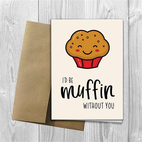 printed id  muffin    greeting card etsy