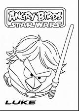 Coloring Pages Angry Wars Star Birds Luke Skywalker Color Vader Darth Kids Print Halloween Kleurplaten Printable Fun Bird Easy Useful sketch template