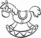 Rocking Horse Coloring Pages Colouring Drawing Animal Simple Toy раскраски для Color детей Shapes Getdrawings Toys Getcolorings Popular распечатать Clipart sketch template