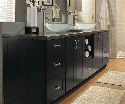 contemporary black bathroom cabinets schrock