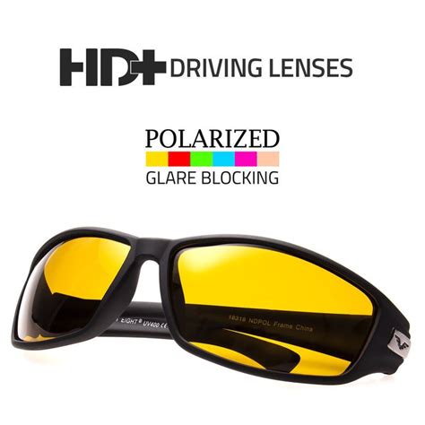 sport wrap hd night driving polarized sunglasses yellow