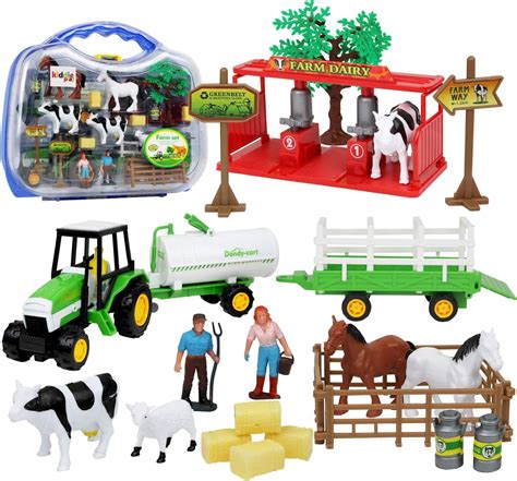 kiddie play farm toys set  farm animals  toddlers  pieces