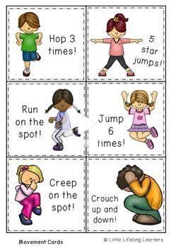 pin  mbs preschool movement activities kids exercise activities