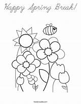 Coloring Pages Break Spring Getdrawings Cursive sketch template