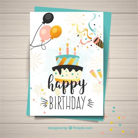 template  happy birthday card vector