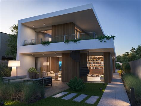 modern villa exterior  behance