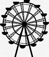 Wheel Ferris Drawing Simple Silhouette Amusement Park Getdrawings sketch template