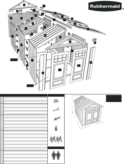 rubbermaid outdoor storage  user guide manualsonlinecom