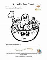 Coloring Healthy Pages Nutrition Kids Printable Children Food Foods Young Sheet Sheets Month Color Fruit Eating Health Vegetables Habits Bowl sketch template