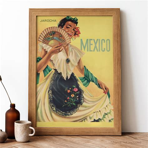 mexico vintage poster mexico retro print vintage mexican etsy
