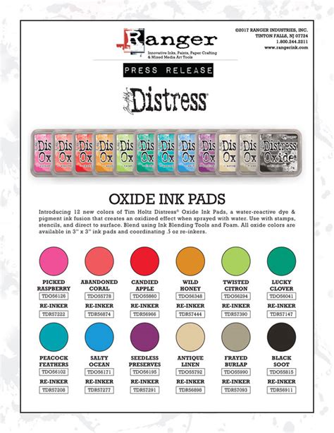 designing duos rgb codes  distress oxide inks
