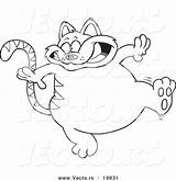 Fat Pages Cat Coloring Getcolorings Vector Cartoon sketch template