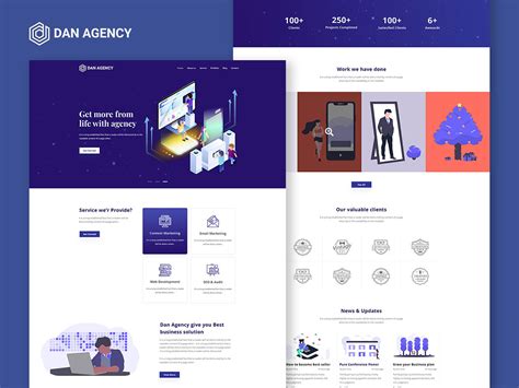 agency digital marketing web template   uplabs