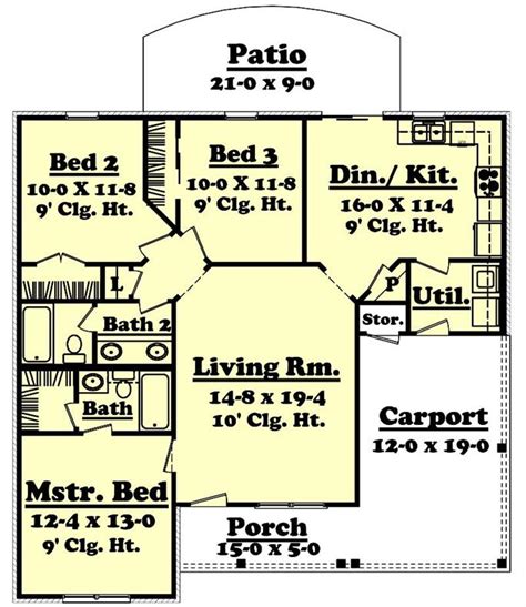 small traditional  sq ft house plan  bed  bath