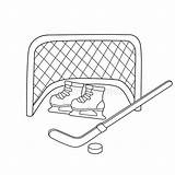 Hockey Hokej Coloriage Patins Kiting Neigeux Sports Bâton Livre Kolorowanka Fleuve Sporty Zimowe Rysunek Divertimento Cervo Bastone Pattini Azzurro Estremo sketch template
